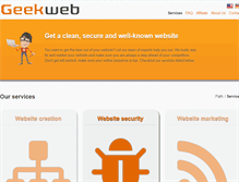 Tablet Screenshot of geekweb.com